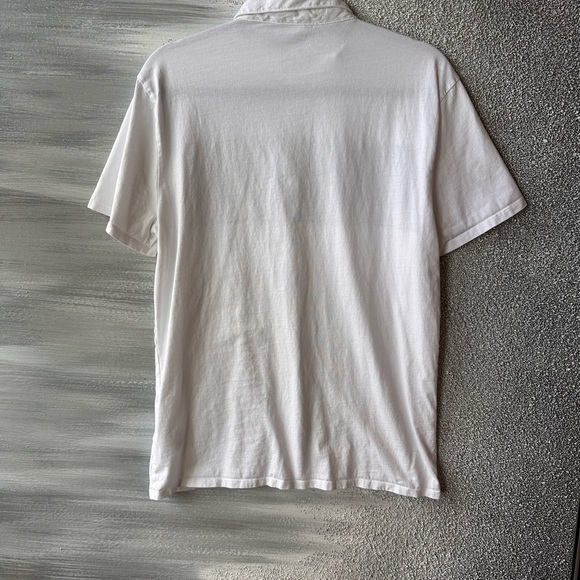 Structure Polo Shirt White and Gray Gradient Design - Picture 3 of 4